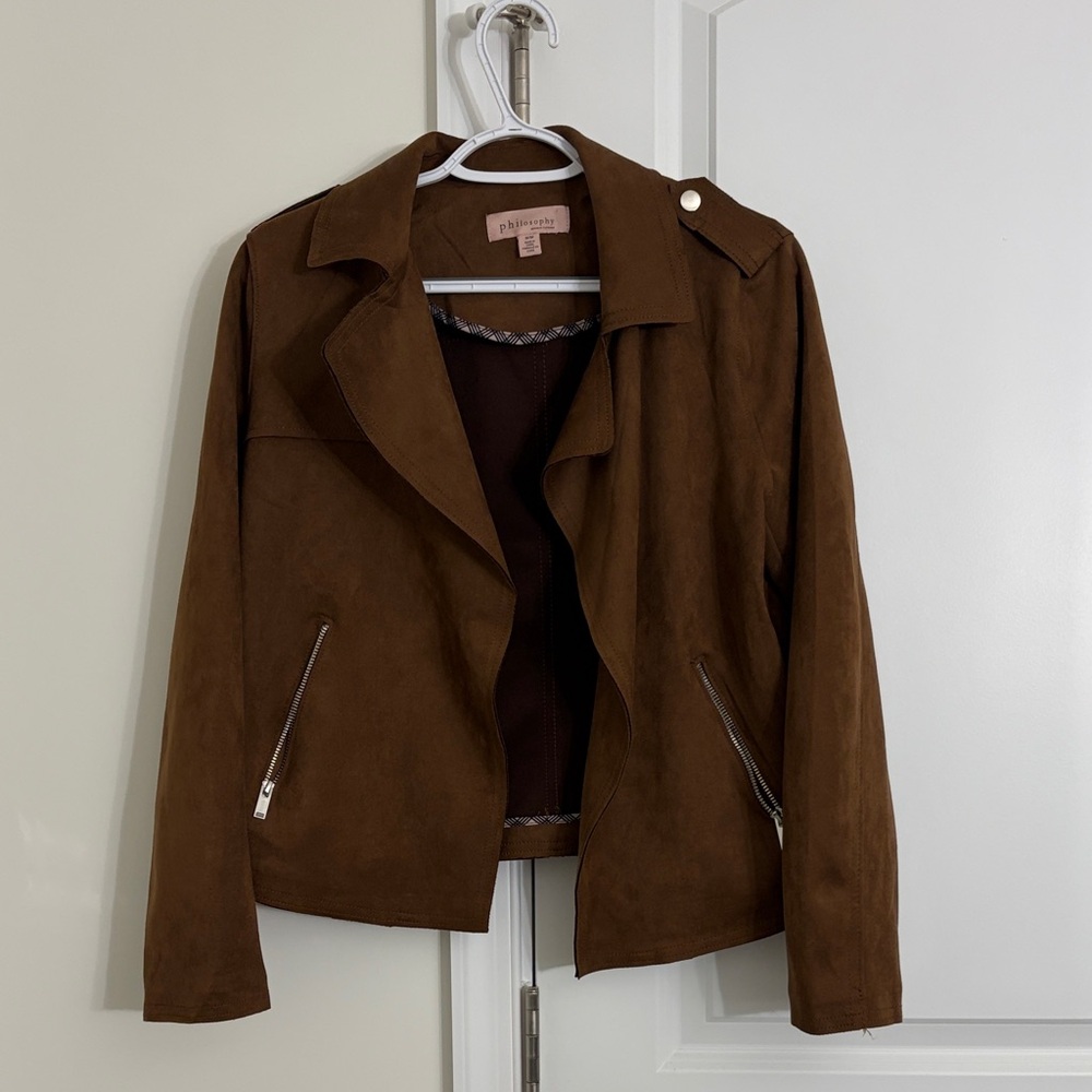 Philosophy Brown Leather Jacket